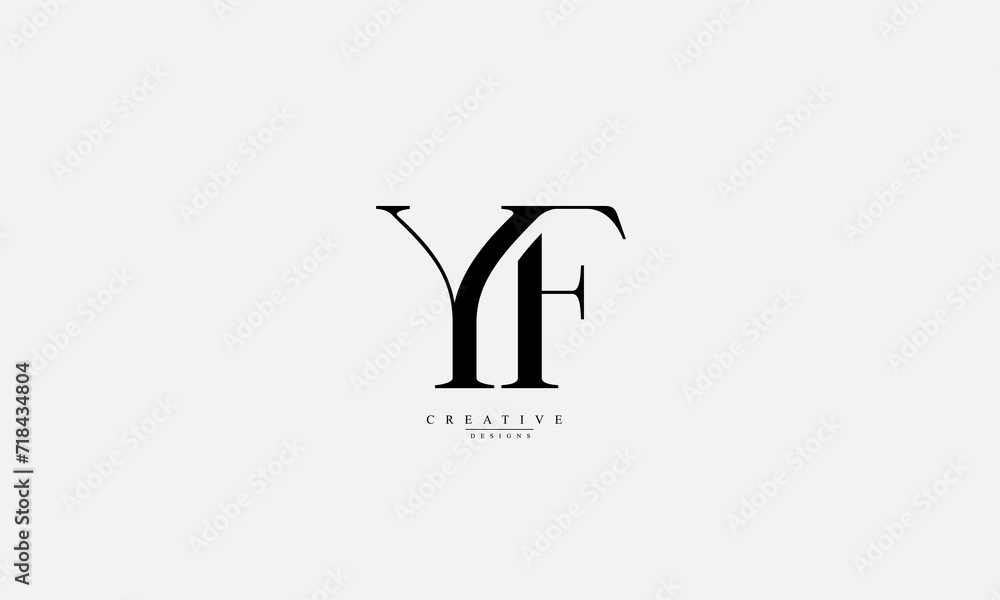 Alphabet letters Initials Monogram logo YF FY Y F Alphabet letters Initials Monogram logo YF FY Y F
