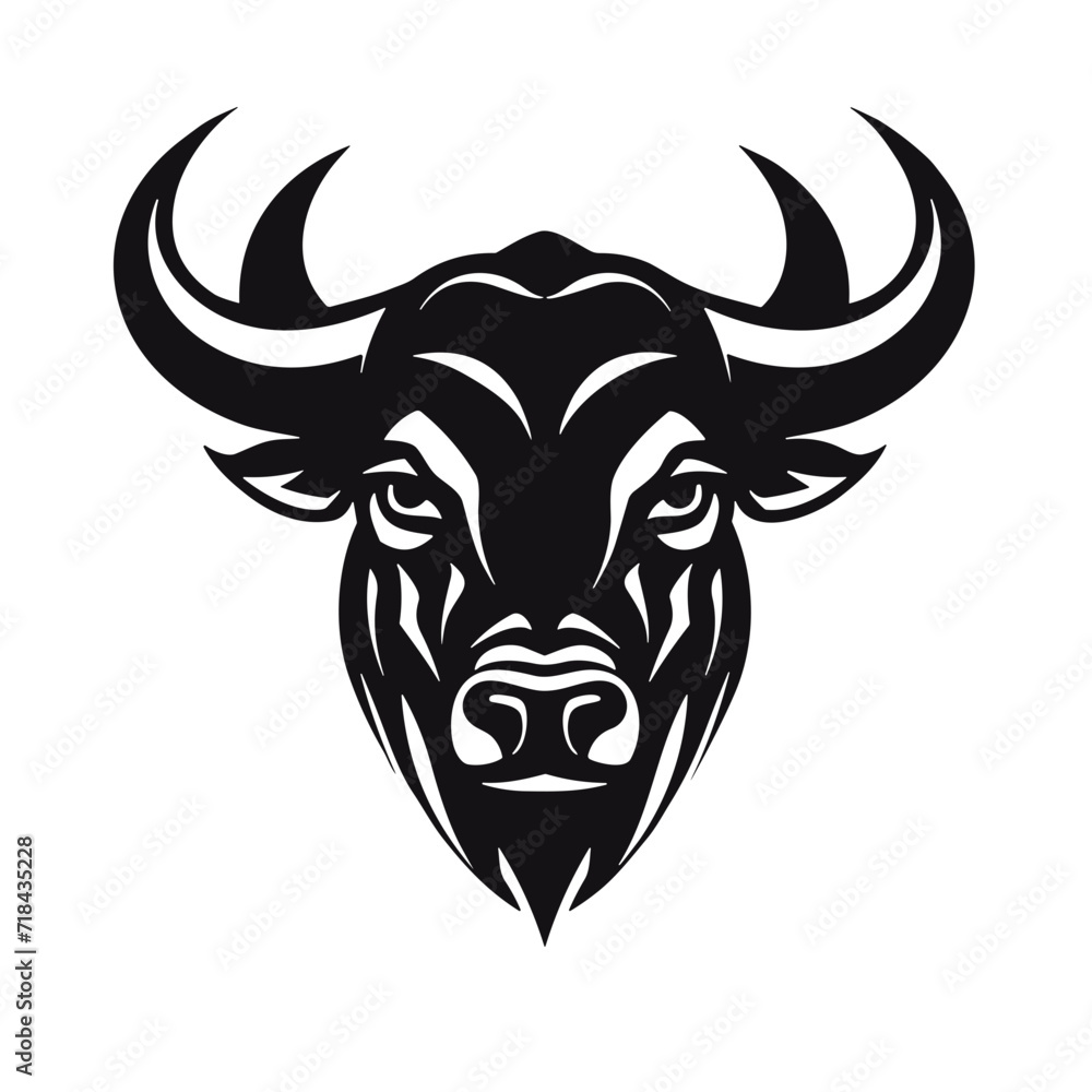 bull head isolated on white bull head isolated on white