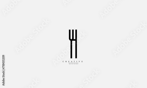 Alphabet letters Initials Monogram logo YH HY Y H