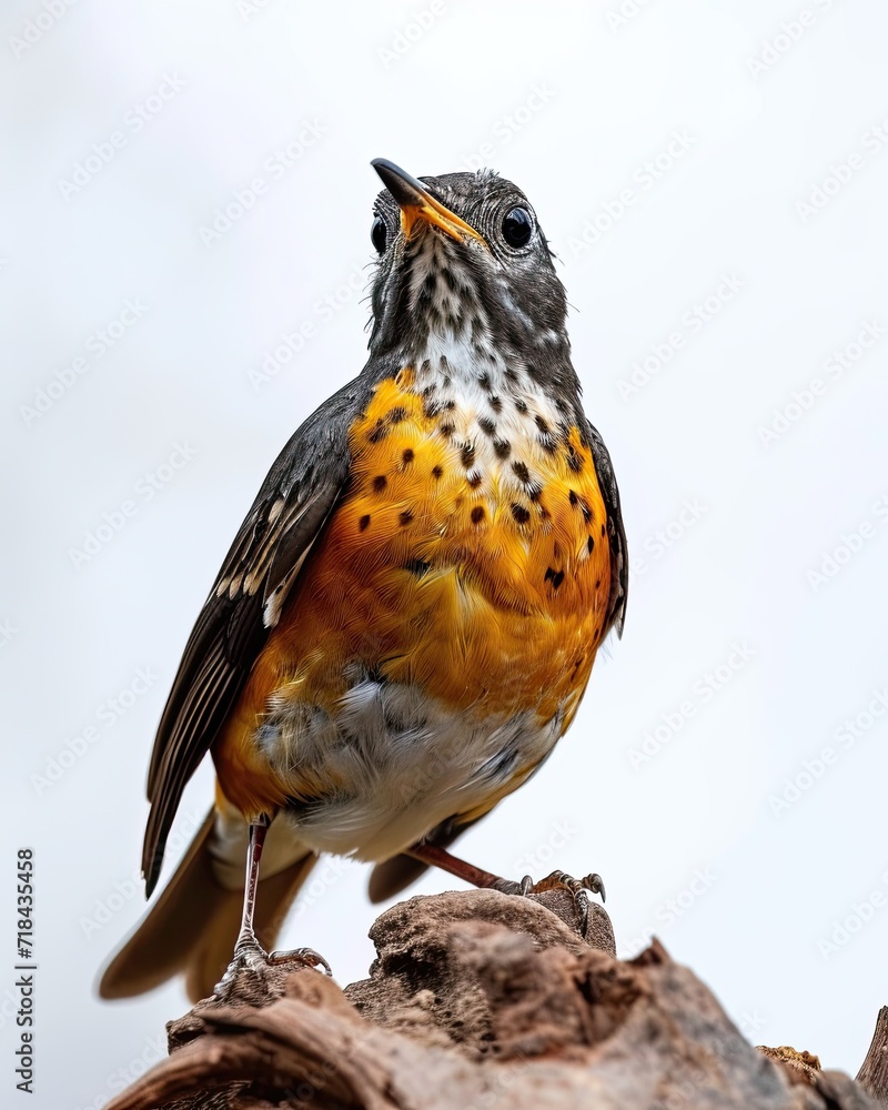 the Shama Thrush standing on the old wood AI Generative the Shama Thrush standing on the old wood AI Generative