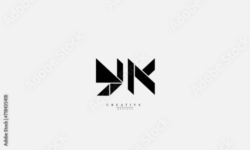 Alphabet letters Initials Monogram logo YK KY Y K photo