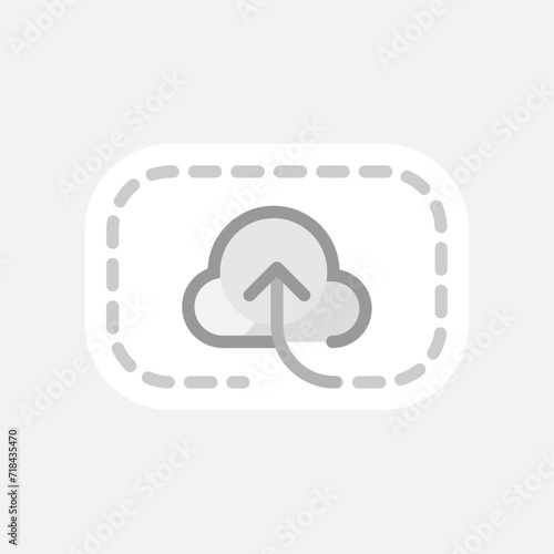 upload to cloud, drag and drop file template  concept illustration flat design vector. modern graphic element for landing page, empty state ui, infographic, icon