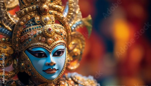 Traditional festival celebrates spirituality with ornate Hindu sculptures generated by AI © Jeronimo Ramos