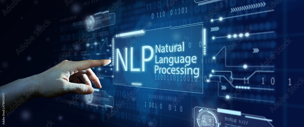Hand of Businessman touching hologram screen with world map background. NLP Natural Language Processing cognitive computing technology concept. Hand of Businessman touching hologram screen with world map background. NLP Natural Language Processing cognitive computing technology concept.