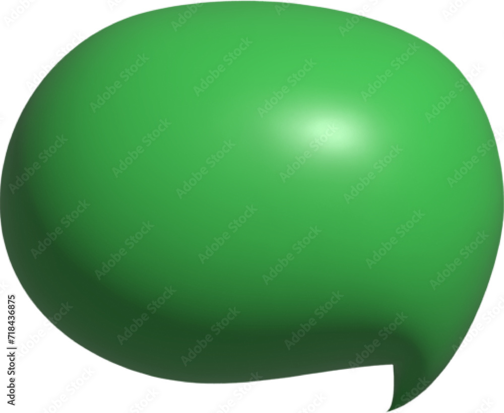 3D speech bubble, chat message 3D speech bubble, chat message