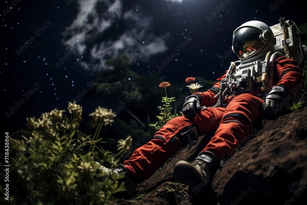 Fototapeta premium welder at work in the factory with generative ai