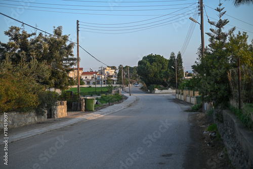 village streets and houses in cyprus in winter 3