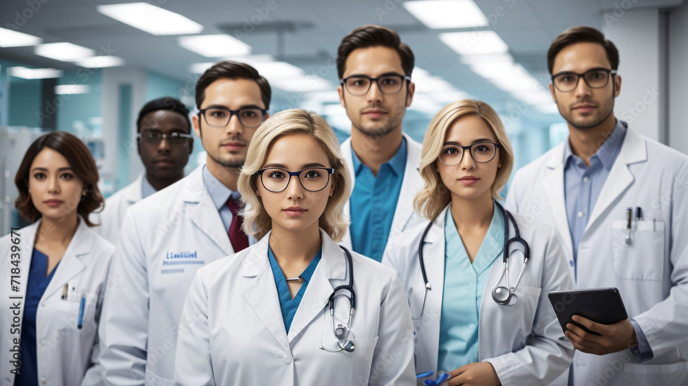 Female doctor physicians in medical uniform Female doctor physicians in medical uniform