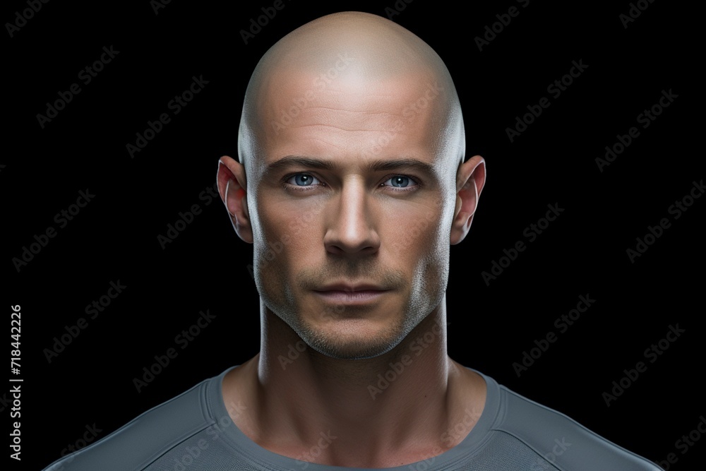 Obraz premium portrait of a robot man with generative ai
