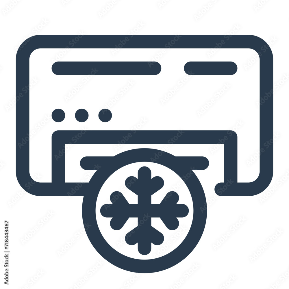 Air Conditioner Vector Icon Illustration Air Conditioner Vector Icon Illustration
