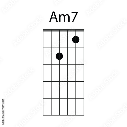 guitar chord icon Am7
