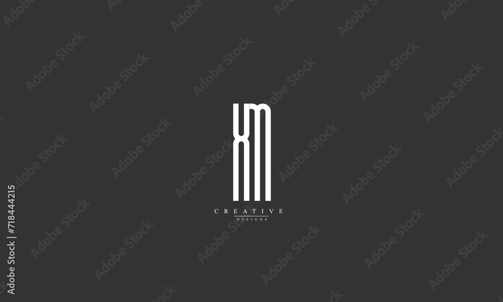Alphabet letters Initials Monogram logo XM MX X M Alphabet letters Initials Monogram logo XM MX X M