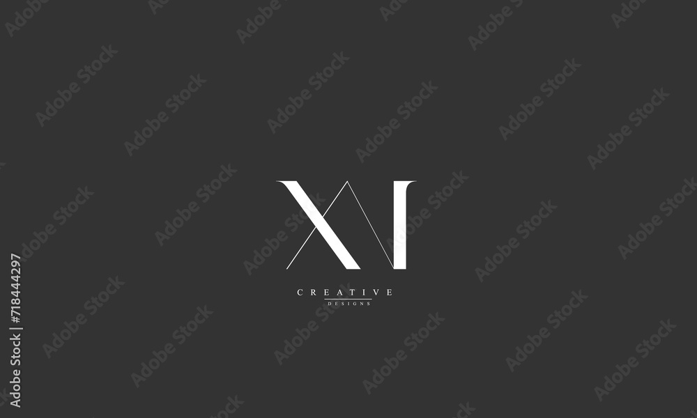 Alphabet letters Initials Monogram logo XN NX X N Alphabet letters Initials Monogram logo XN NX X N