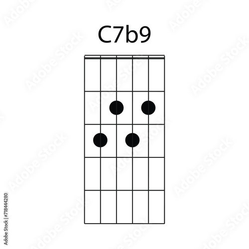 C7b9 guitar chord icon