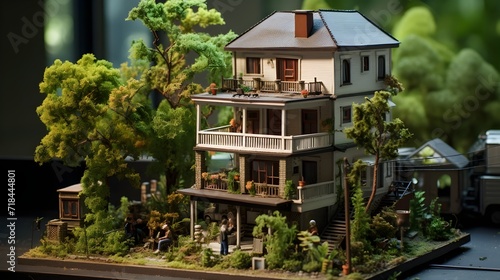 Miniature real estate house for sale © VisualVanguard
