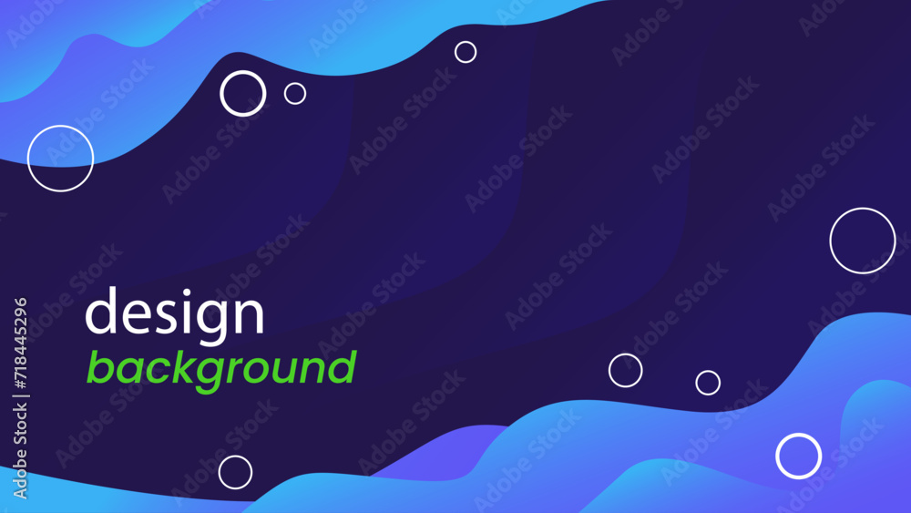 Abstract blue gradient fluid wave background. Modern background design. Creative banner design with wave shapes for template.