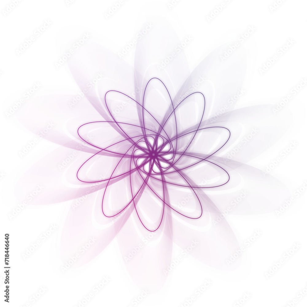 Fototapeta premium An abstract cut out transparent iridescent star burst design element.