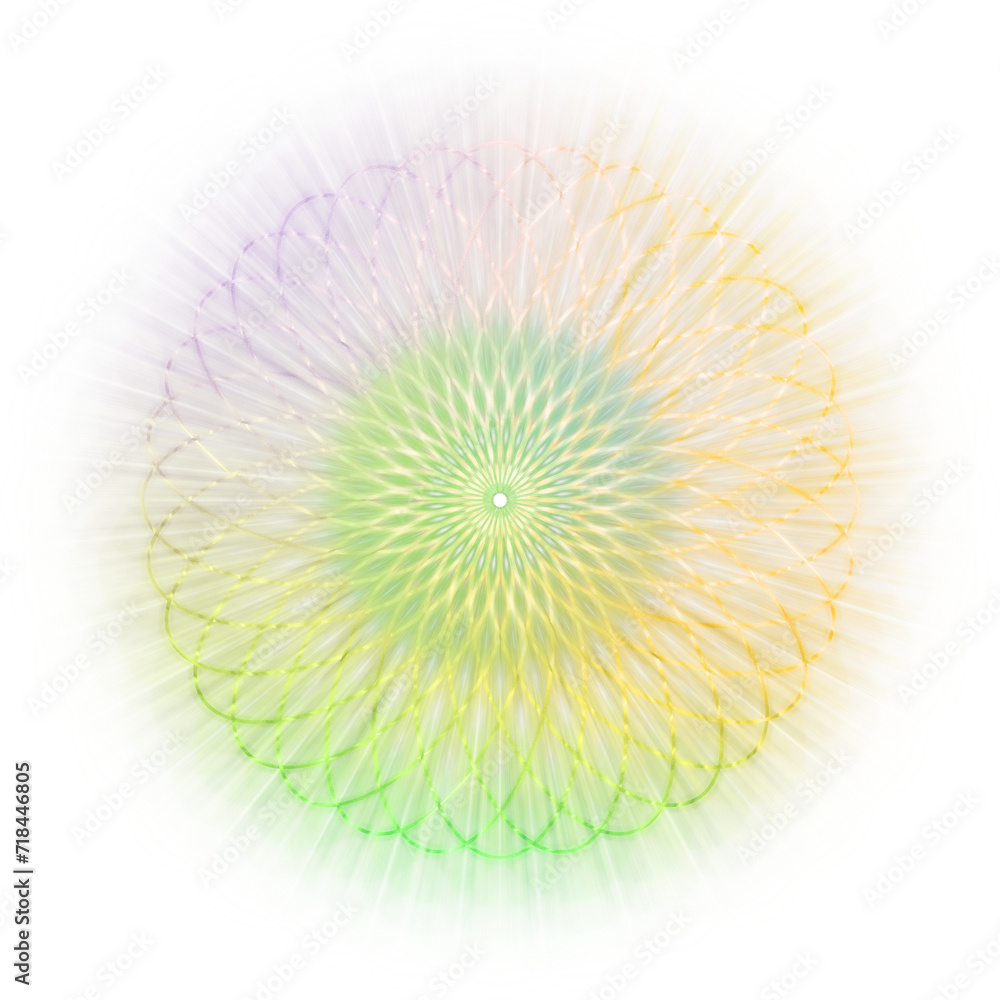 An abstract cut out transparent iridescent star burst design element. An abstract cut out transparent iridescent star burst design element.