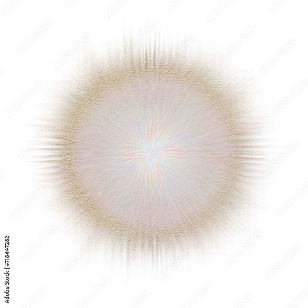 Fototapeta premium An abstract cut out transparent iridescent star burst design element.