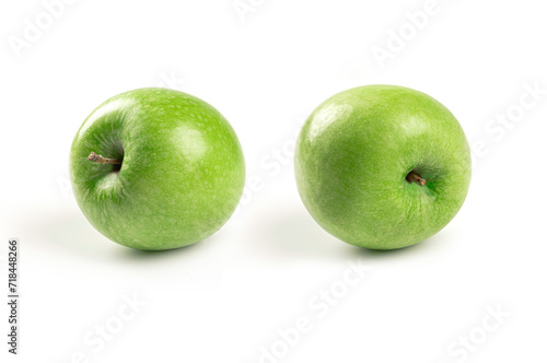 Green apples isolated on white background.
