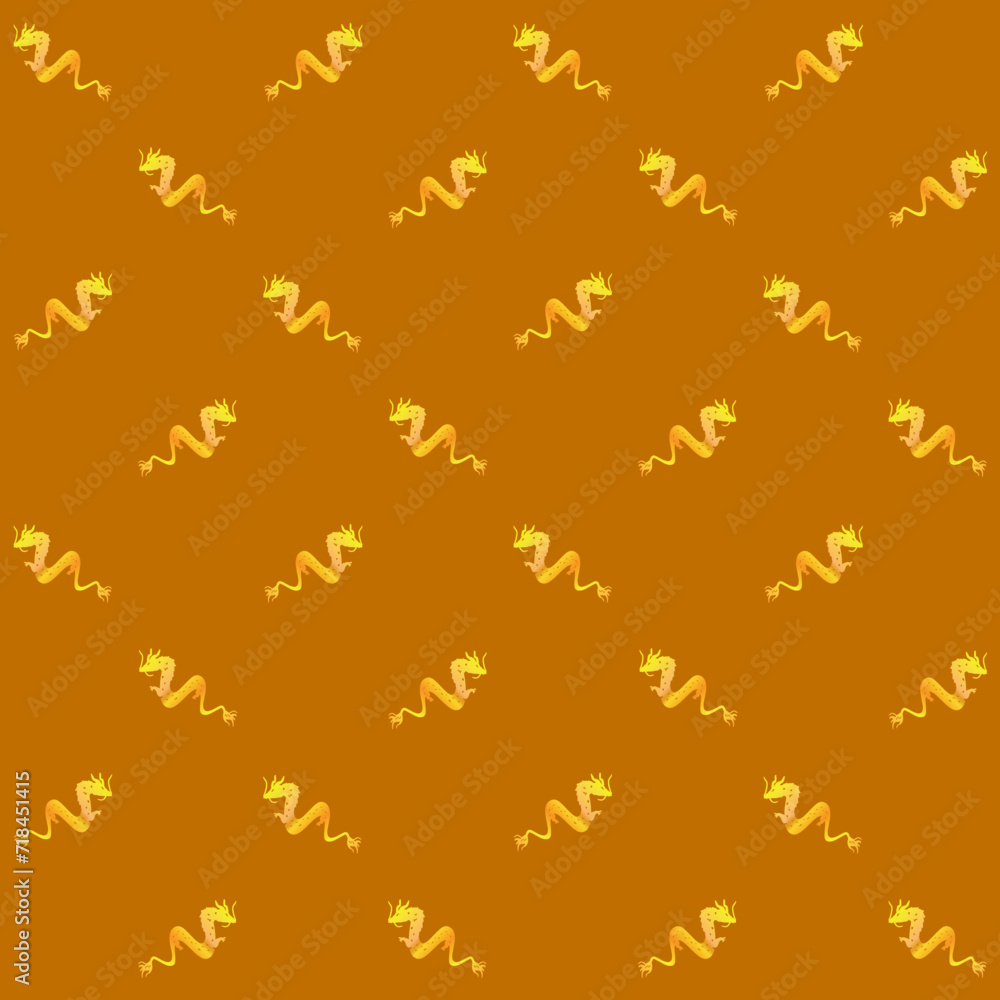 Chinese Dragon Vector Seamless Pattern Chinese Dragon Vector Seamless Pattern