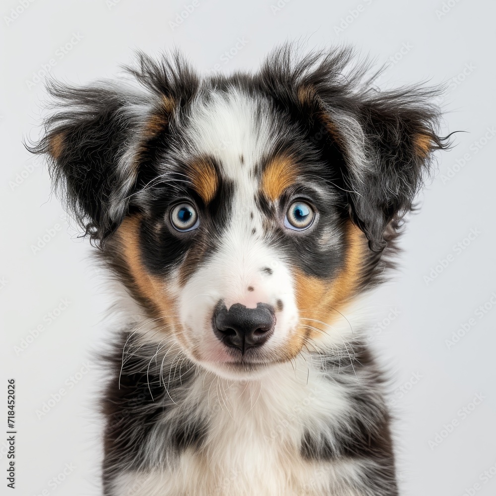Close-Up of Small Dog With Blue Eyes
