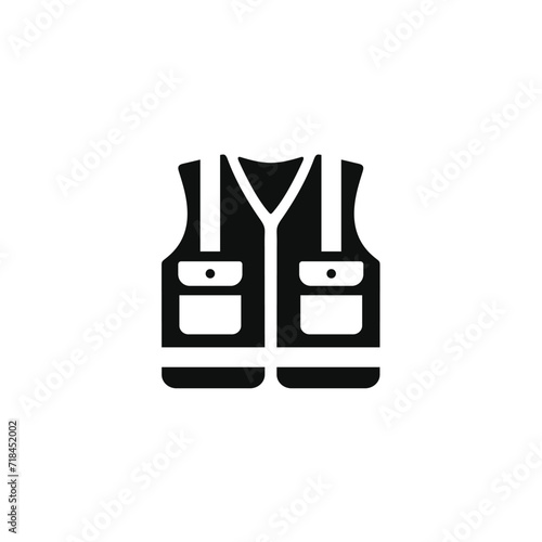 Safety vest icon isolated on transparent background