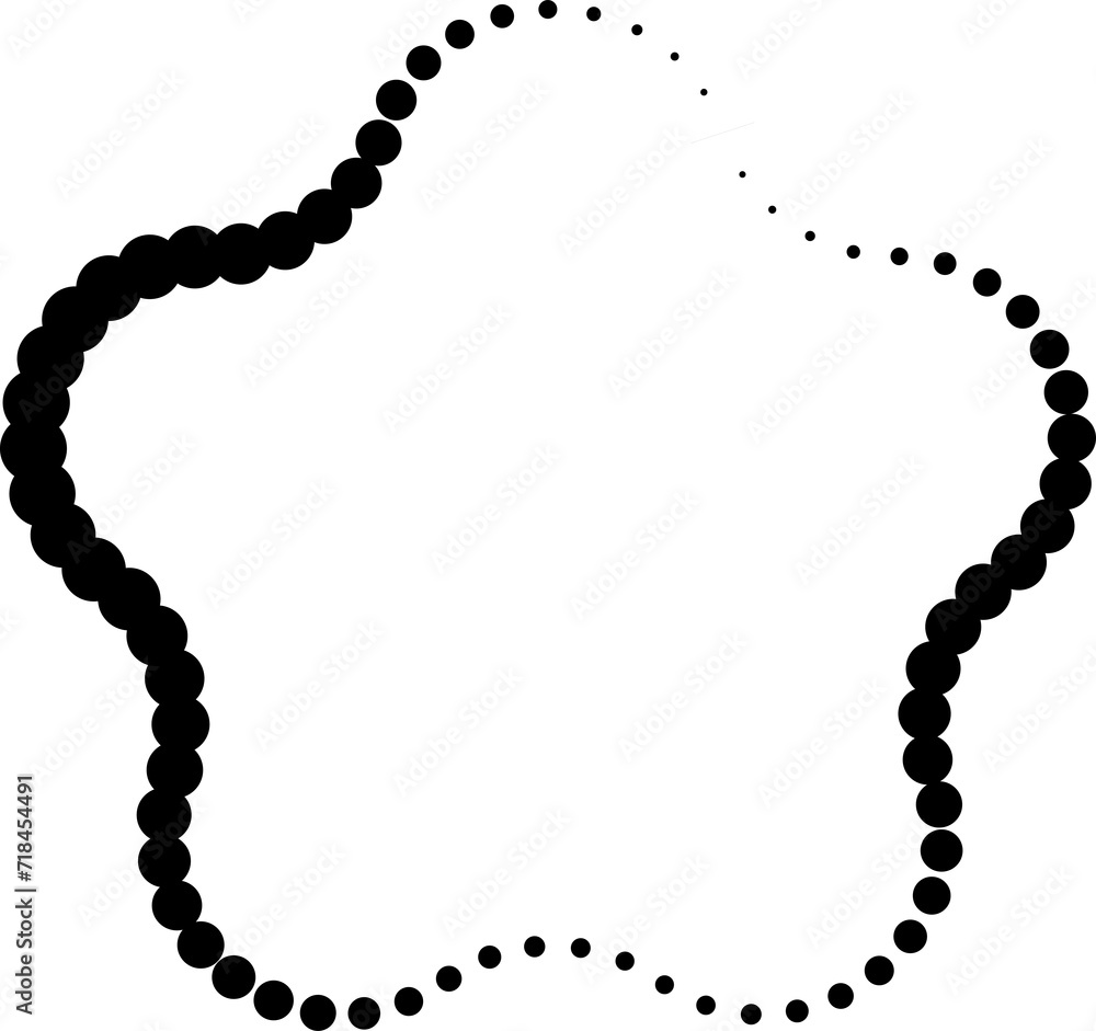 Naklejka premium Star shape halftone dots set