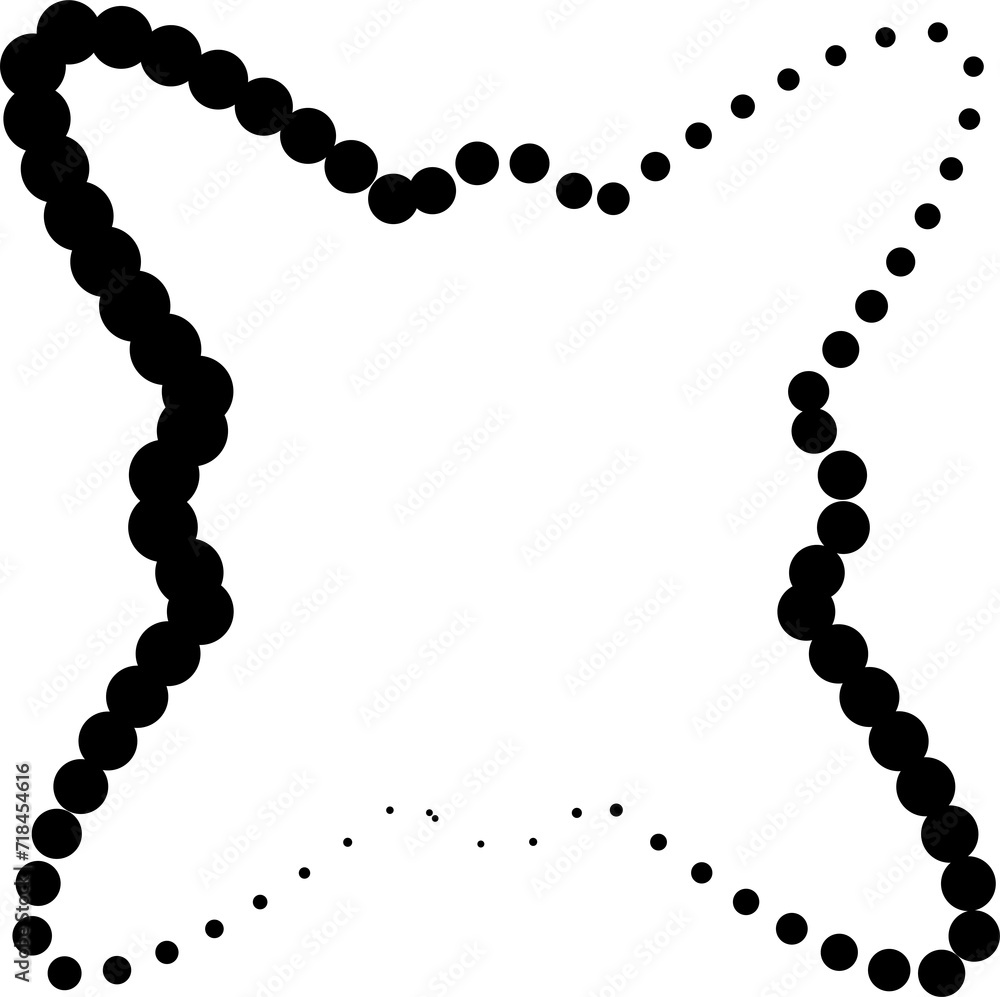 Naklejka premium Star shape halftone dots set
