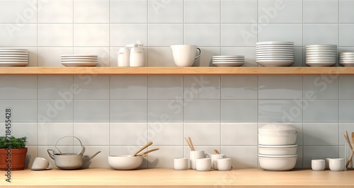 Various kinds of cutlery in a kitchen. generative AI