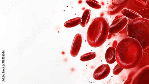 Close-up of red blood cells photo