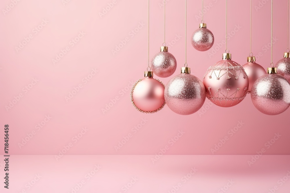 A pink hanging lamp with a pink background. Generative AI A pink hanging lamp with a pink background. Generative AI