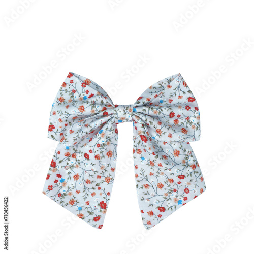 Flower pattern sailor bow against white backdrop - a charming accessory for any occasion.