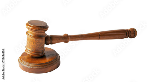 judge's gavel on transparent background