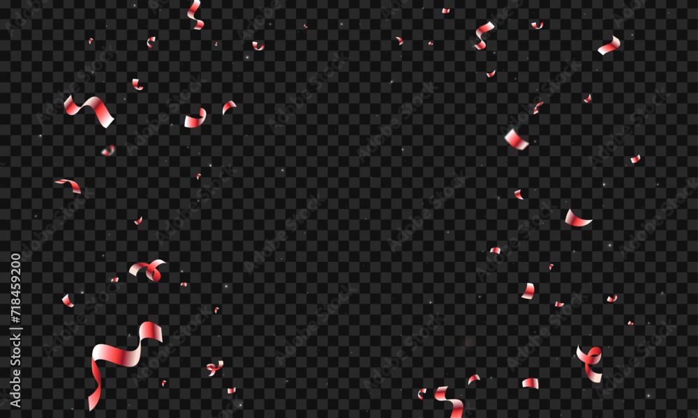 Vector realistic red confetti background design