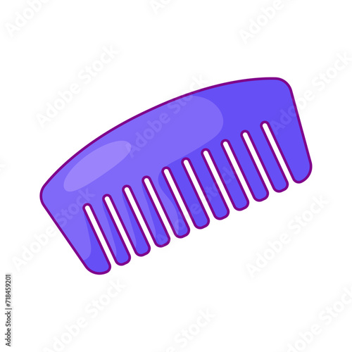 Vector toothed comb icon in cartoon style isolated on white background accessory symbol