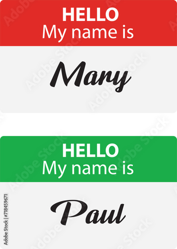 name tag banner. Name tag set. Hello my name is. card, Label sticker, introduce badge