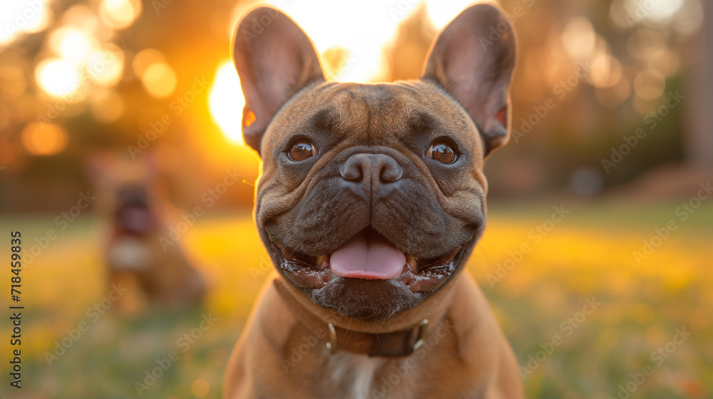 portrait of a french bulldog, stock photo