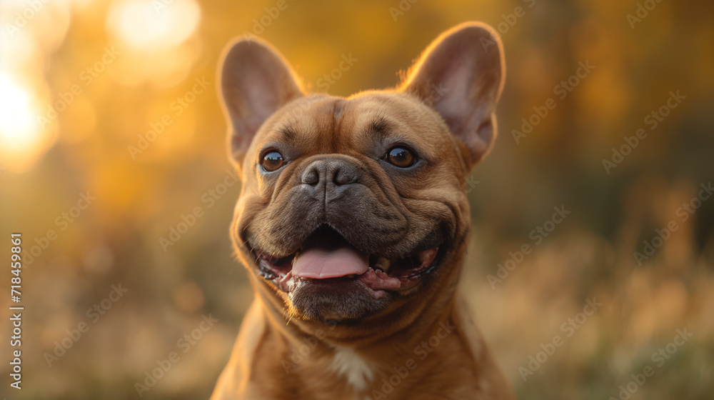 portrait of a french bulldog, stock photo