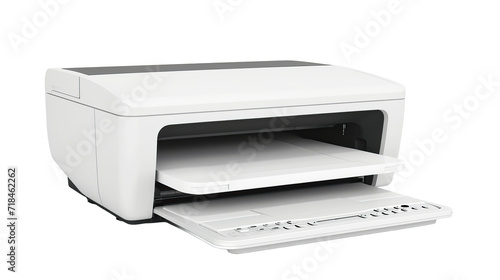 Printer machine isolated on transparent background