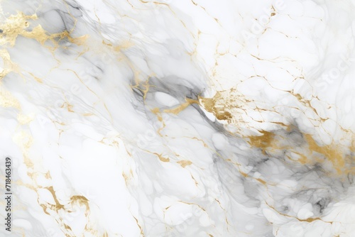 Luxury abstract fluid art painting background alcohol ink technique white and gold color 