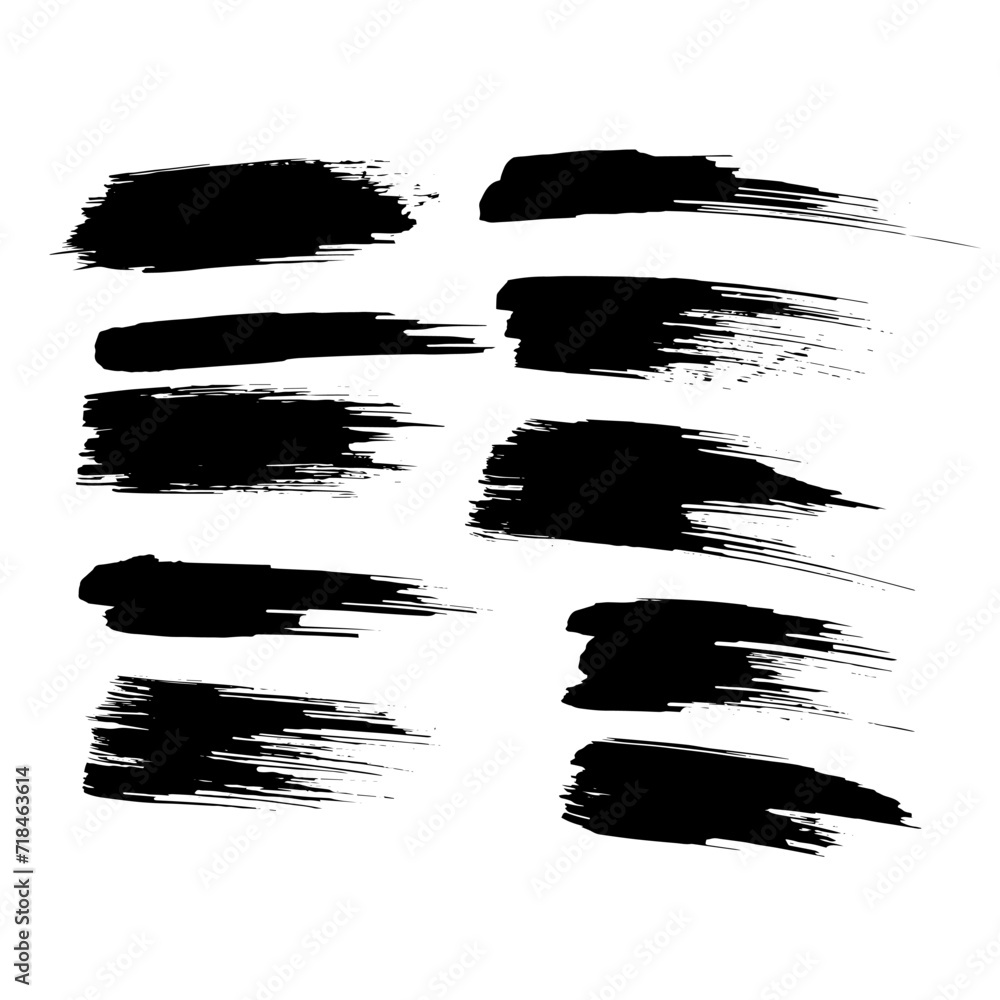 set of watercolor brush strokes set of watercolor brush strokes