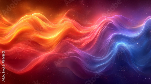 Vibrant gradient of colors simulating a nebula, perfect for Texture Background or abstract Surreal Cosmic Wave Art