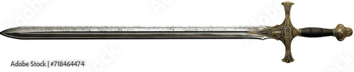 Broadsword, transparent background, isolated image, generative AI