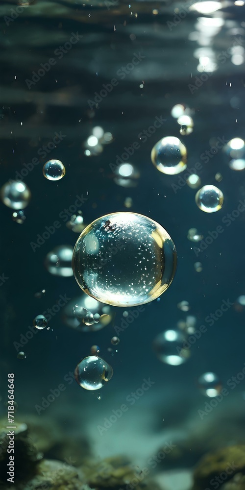 custom made wallpaper toronto digitaldrops of water, Generative AI