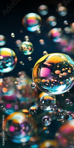 Wallpaper Mural background with bubbles, Generative AI Torontodigital.ca