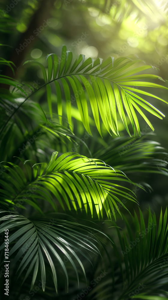 Palm leaves wallpaper, background 