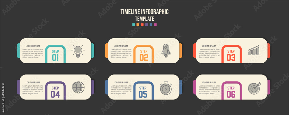 Business concept with 6 options, steps or processes. Infographic design. Business concept with 6 options, steps or processes. Infographic design.