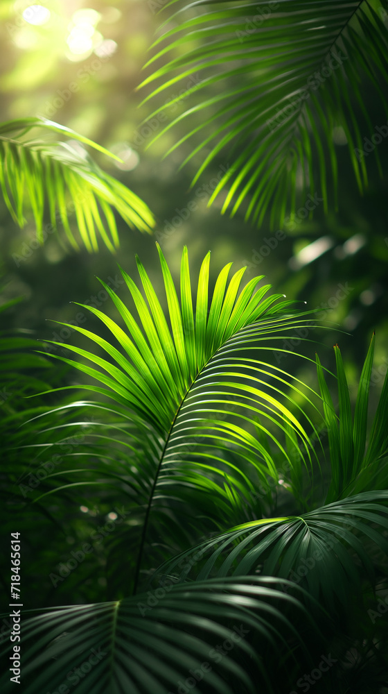 Fototapeta premium Palm leaves wallpaper, background 
