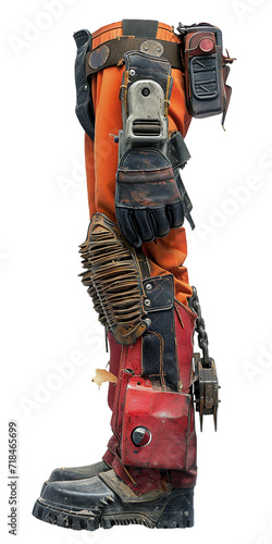 Chainsaw Chaps, transparent background, isolated image, generative AI photo